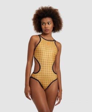 Arena 50th Anniversary Tech Back One Piece Gold Multicolor / Black | 78935-CEMG