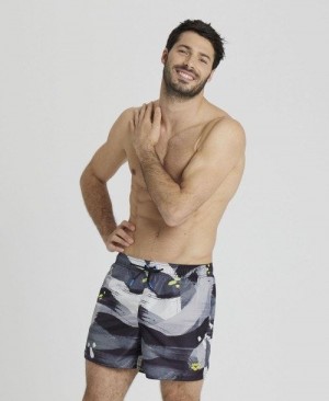 Arena Allover Beach Short Grey Multicolor | 48267-UJTV