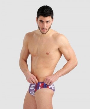 Arena Allover Brief Red Multicolor | 24956-PZOE