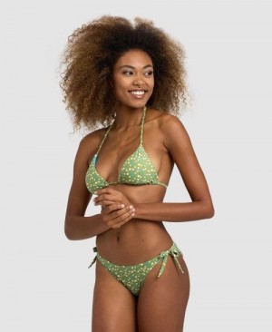 Arena Allover Triangle Bikini Olive Multicolor | 07416-DWTY