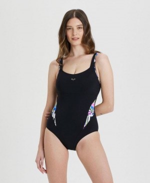 Arena Bodylift Carolina Strap Back One Piece Black / Black Multicolor | 43967-LNKJ