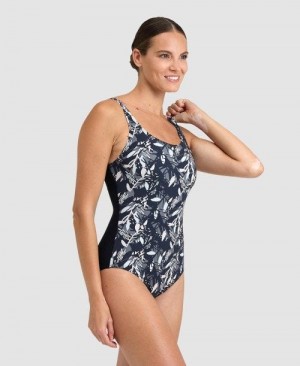 Arena Bodylift Francy Wing Back One Piece Black / White Multicolor | 39875-FWIS