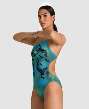 Arena Drew Kibler Collection Challenge Back One Piece Multicolor | 76931-RXBD