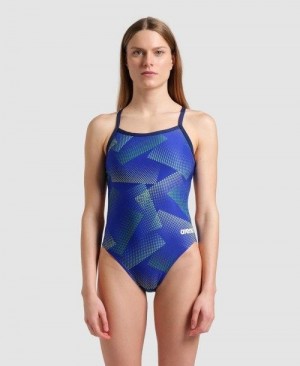 Arena Halftone Challenge Back One Piece Multicolor | 05874-RAGX