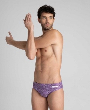 Arena Kikko Brief Black / Multicolor Purple | 43275-USBN