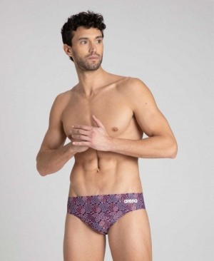 Arena Kikko Brief Navy / Multicolor Red | 23761-WIFY