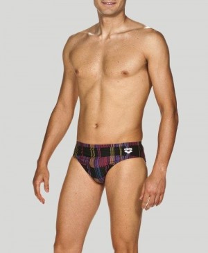 Arena Mixed Stripes Brief - Maxlife Black / Multicolor | 21703-EKJU