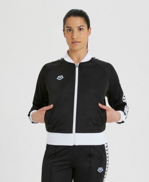 Arena Relax Iv Team Full-zip Jacket Black / White / Black | 31756-SDQG