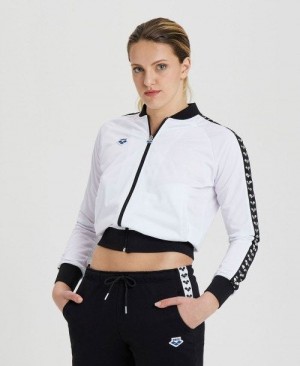 Arena Relax Iv Team Full-zip Jacket White / Black / Silver | 83045-LTYM