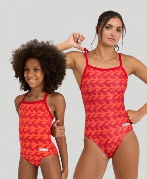 Arena Ride The Wave Light Drop Back One Piece Red / Red | 12039-HYRB