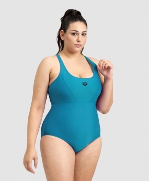 Arena Solid Control Pro Back Plus One Piece Deep Turquoise | 38574-GUHV