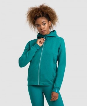 Arena Team Hooded Jacket Panel Green | 73085-HZBA