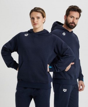 Arena Team Hooded Sweatshirt Panel Navy | 69134-IOEH