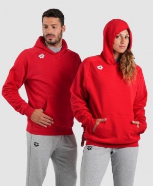 Arena Team Hooded Sweatshirt Panel Red | 90145-XDCP