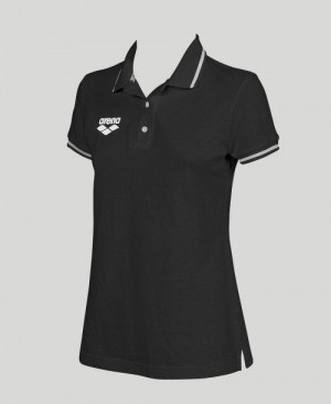 Arena Team Line Short Sleeve Polo Black | 47156-UBLI