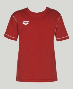 Arena Team Line Short Sleeve Tee Red | 90736-EQZB