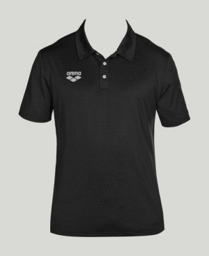 Arena Team Line Tech Short Sleeve Polo Black | 50287-PIYS