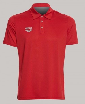 Arena Team Line Tech Short Sleeve Polo Red | 96302-NIXZ