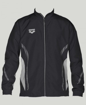 Arena Team Line Warm-up Jacket Black / Grey | 50368-VOMP