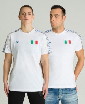 Arena Team Nations T-shirt White | 46183-OBDE