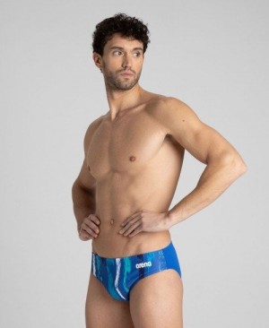 Arena Team Painted Stripes Brief Royal / Multicolor Royal | 41528-HMGY