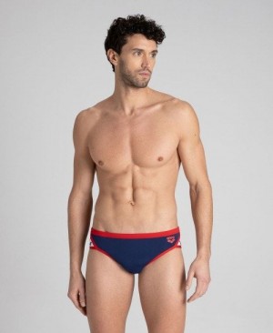 Arena Team Stripe Brief Navy / Red | 08926-VIFW