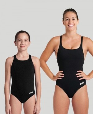 Arena Team Swim Pro Solid One Piece Black / White | 64892-IHLZ