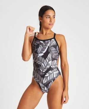 Arena Tropicals Challenge Back One Piece Black / Black Multicolor | 53192-HGKF