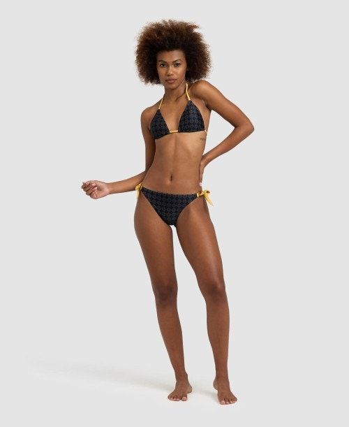 Arena 50th Anniversary Bikini Triangle Black Multicolor / Gold | 57692-QIHP