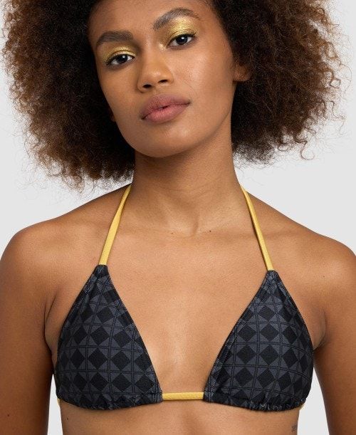 Arena 50th Anniversary Bikini Triangle Black Multicolor / Gold | 57692-QIHP