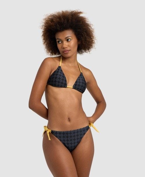 Arena 50th Anniversary Bikini Triangle Black Multicolor / Gold | 57692-QIHP