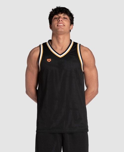 Arena 50th Anniversary Reversible Mesh Tank Top Black / Black Multicolor / White / Black | 45791-TKOR