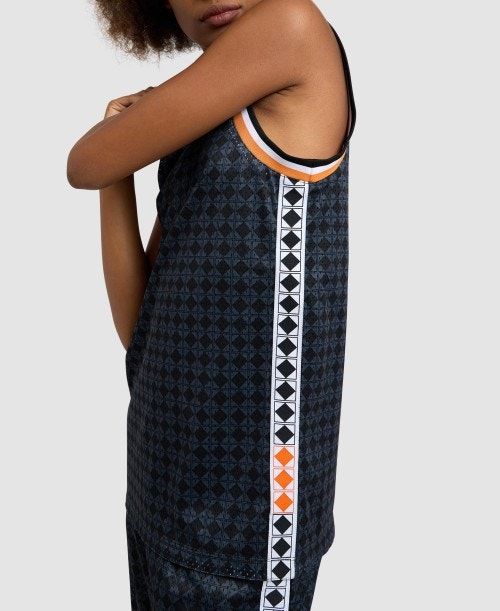 Arena 50th Anniversary Reversible Mesh Tank Top Black / Black Multicolor / White / Black | 45791-TKOR