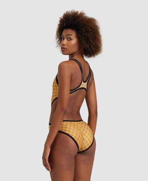 Arena 50th Anniversary Tech Back One Piece Gold Multicolor / Black | 78935-CEMG