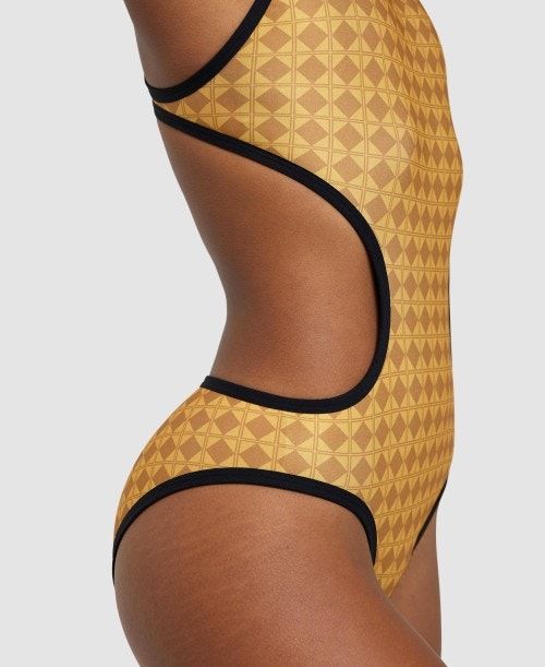 Arena 50th Anniversary Tech Back One Piece Gold Multicolor / Black | 78935-CEMG