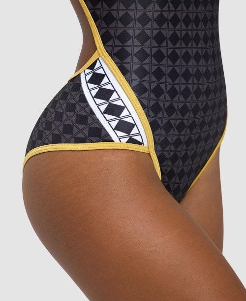 Arena 50th Superfly Back One Piece Black Multicolor / Gold | 97865-MQKH