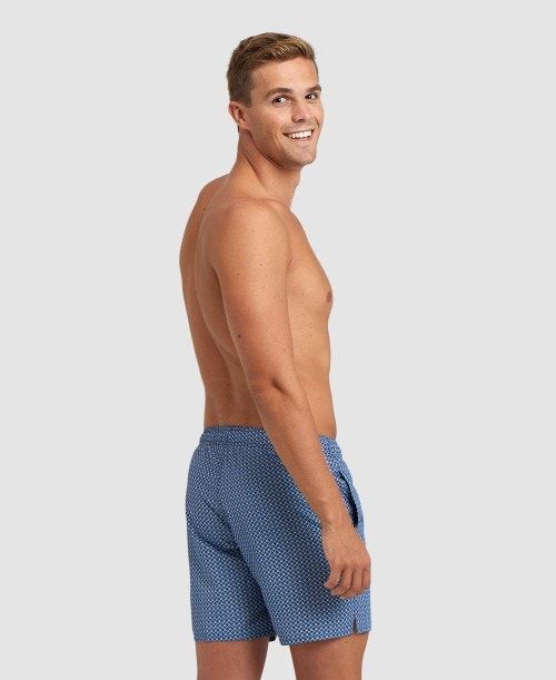 Arena Allover Beach Boxer Grey Blue Multicolor | 14837-OEMC