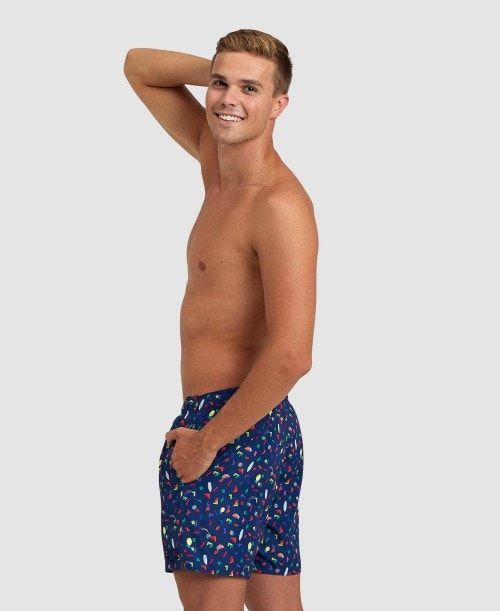 Arena Allover Beach Boxer Navy / Multicolor | 68543-OAQE