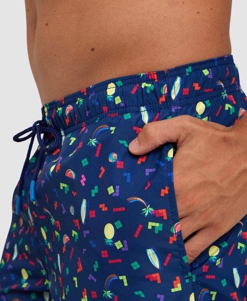 Arena Allover Beach Boxer Navy / Multicolor | 68543-OAQE