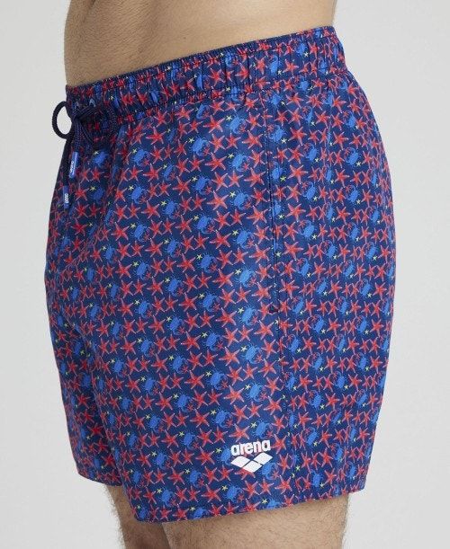 Arena Allover Beach Short Royal Multicolor | 90378-BHJV