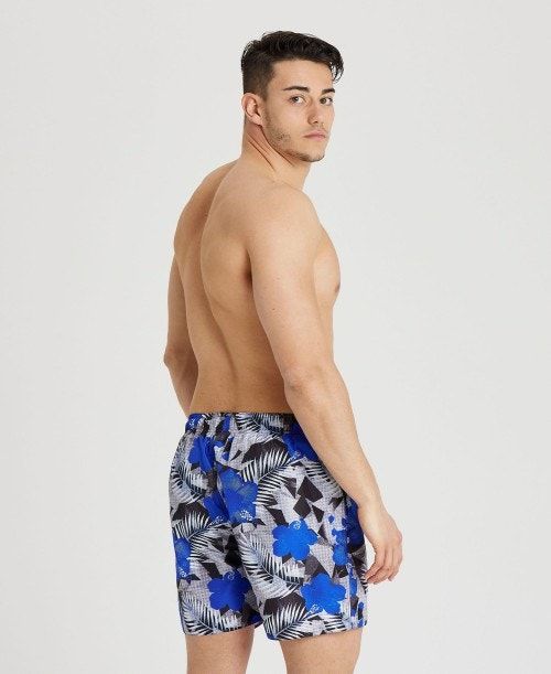 Arena Allover Print Beach Boxer Blue Multicolor | 85367-LUOD