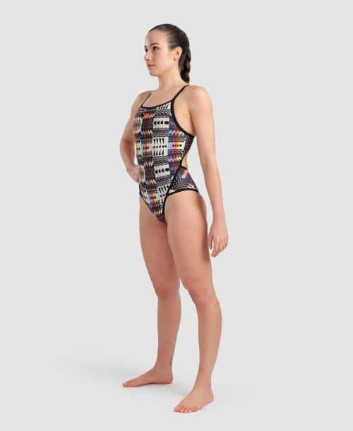 Arena Allover Super Fly Back One Piece Black / Multicolor | 51324-SFIE