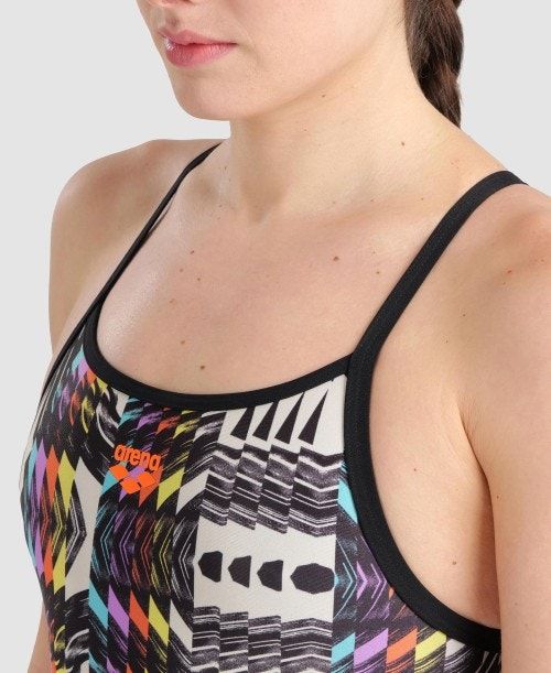 Arena Allover Super Fly Back One Piece Black / Multicolor | 51324-SFIE