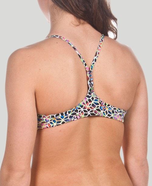 Arena Be Top (Bandeau Top) Black Multicolor / Yellow | 80417-EAQC