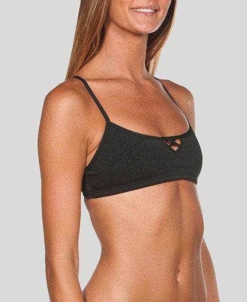 Arena Be Top (Bandeau Top) Black / Yellow | 56217-QYNC