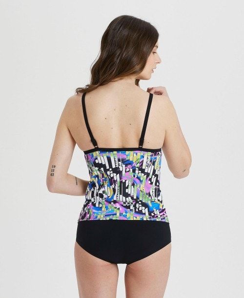 Arena Bodylift Carolina Tankini Black Multicolor / Black | 29573-VZIF