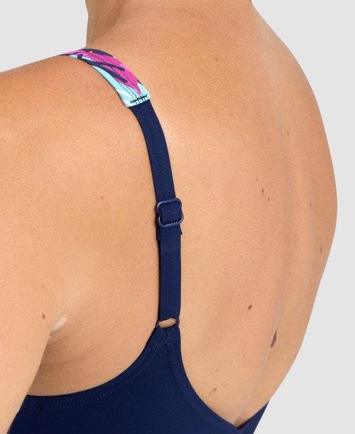 Arena Bodylift Francy Wing Back One Piece Navy / Rose Multicolor | 06982-BDYA