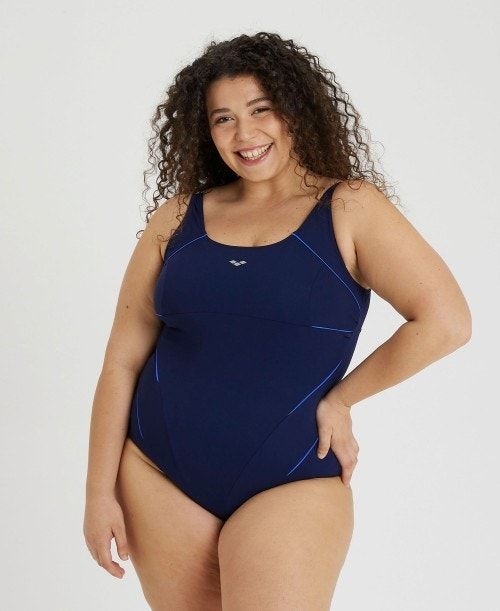 Arena Bodylift Jewel Swimsuit Plus Navy / Light Blue | 68290-CJKU