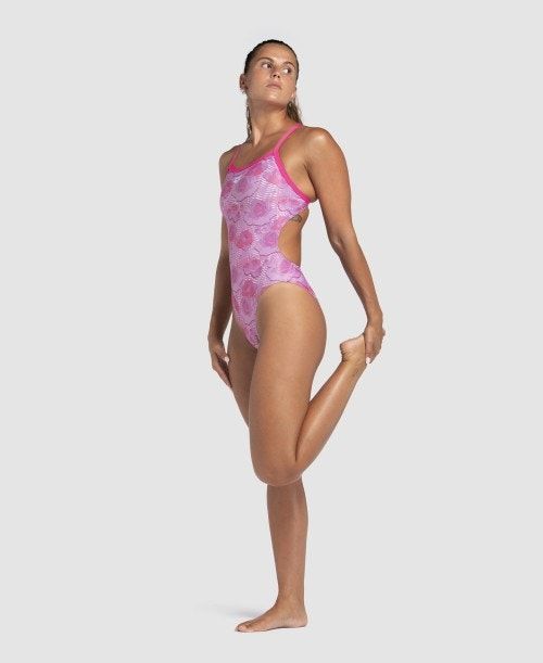 Arena Breast Cancer Awareness Challenge Back One Piece Multicolor | 96708-IYMG