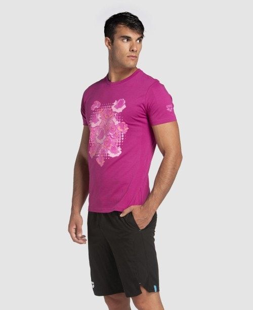 Arena Breast Cancer Awareness Collection T-shirt Multicolor | 18065-XQTP